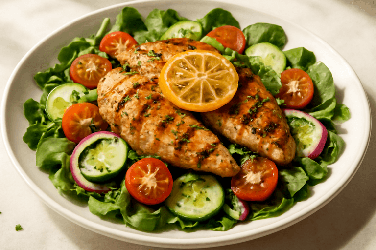 Grilled Lemon Herb Chicken Salad