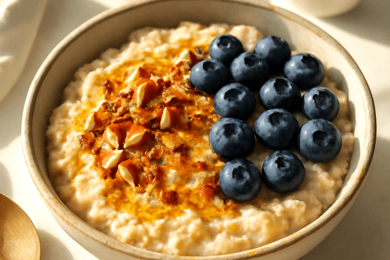 Energiboost Havregrøt med Bær og Nøtter