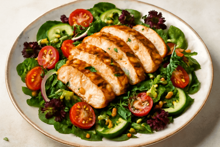 Proteinrik Kyllingsalat med Balsamicodressing