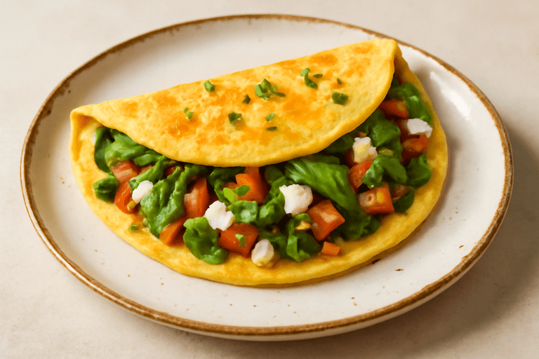 Κλασική Ομελέτα με Λαχανικά και Άπαχο Τυρί