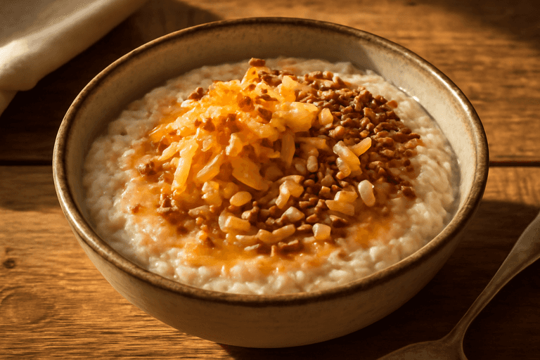 Energie-Start Hafer-Porridge mit Apfel & Walnüssen