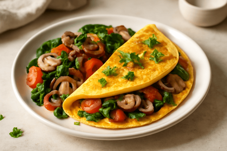 Omelette Clásica de Verduras Ligeras