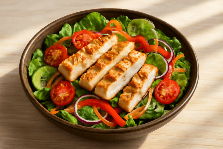 Ensalada Mediterránea de Pollo a la Parrilla