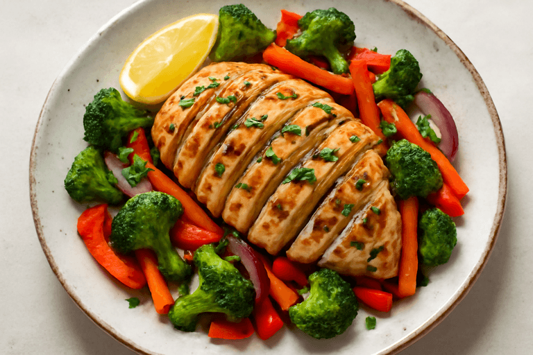 Grilled Lemon Herb Chicken with Roasted Vegetables