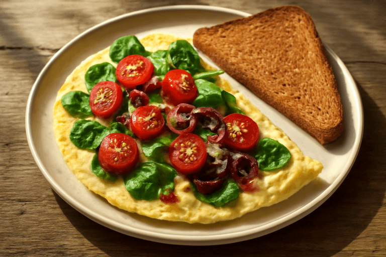 Energieboost Omelet met Groenten & Volkoren Toast