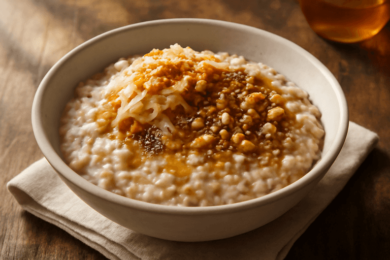 Klasyczna owsianka z jabłkiem i cynamonem