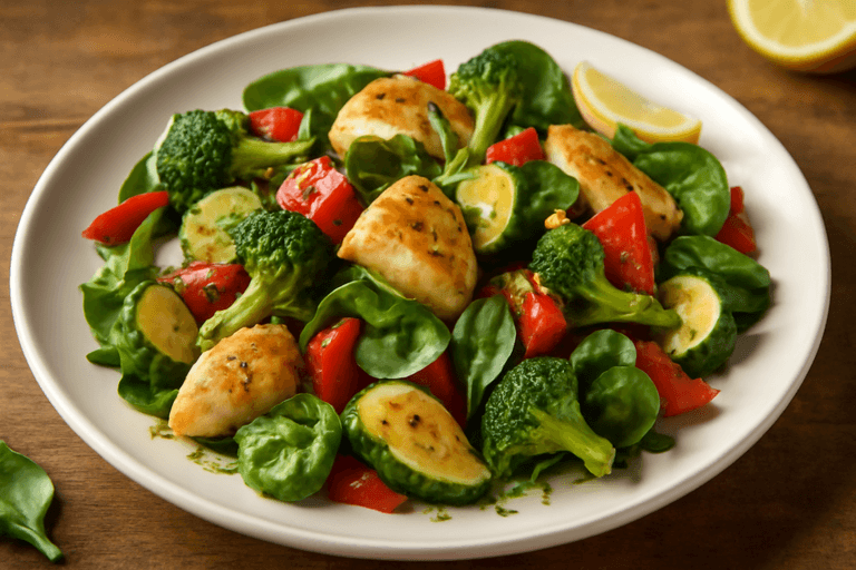 Leichtes Hähnchen-Gemüse-Pfannengericht