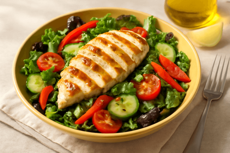 Salată clasică de pui cu legume proaspete