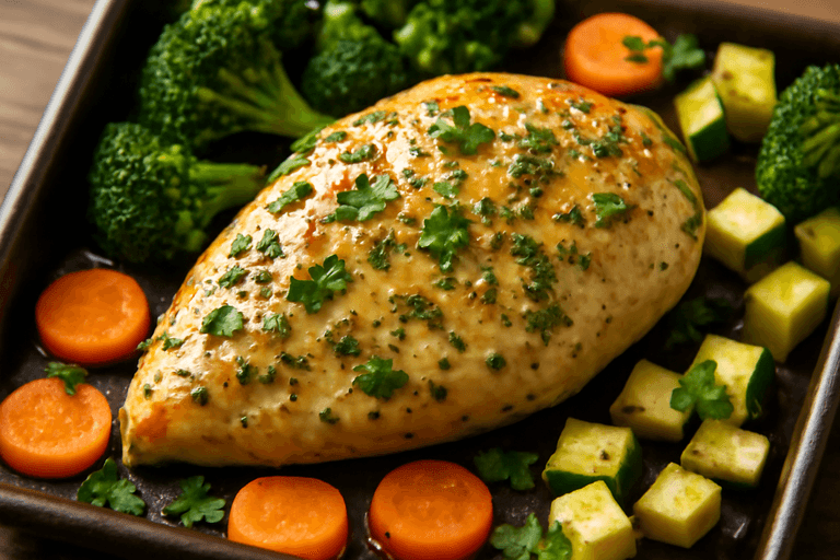 Herbed Lemon Chicken with Roasted Vegetables