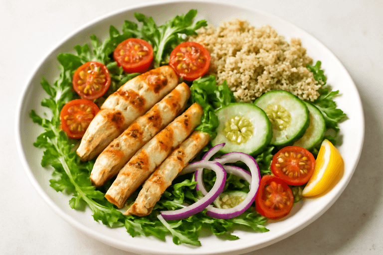 Lekka sałatka z kurczakiem i komosą ryżową