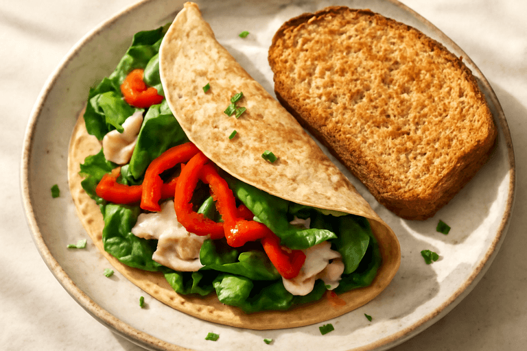 Tortilla Fitness de Espinaca y Pavo