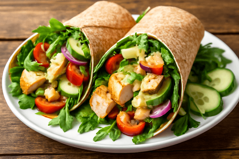 Klassieke Kippenwraps met Avocado & Groene Salade