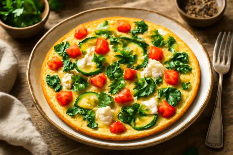 Omletă sănătoasă cu legume la cuptor