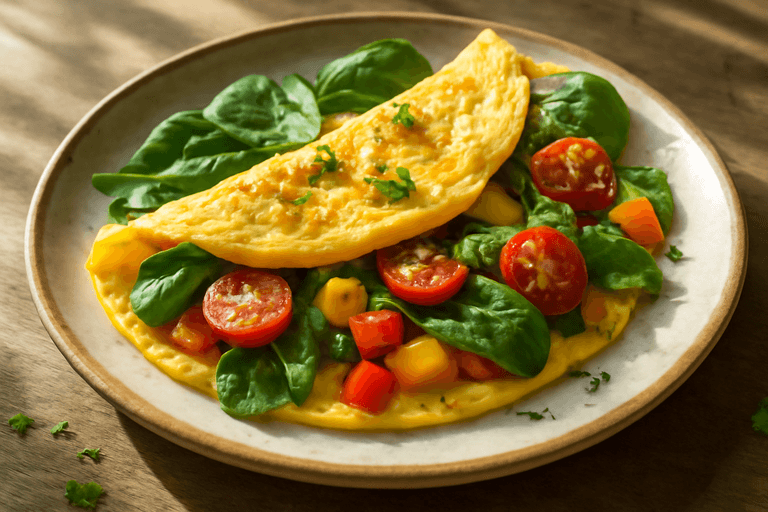 Proteinreiches Frühstücks-Omelett mit Gemüse