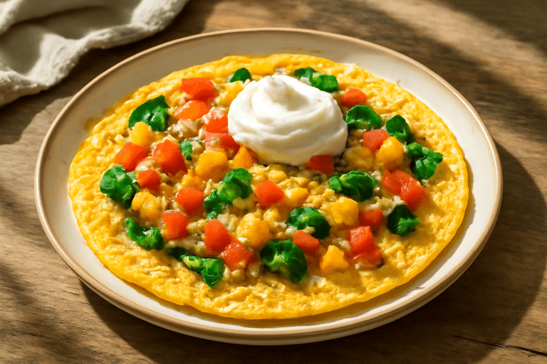 Krachtige Ochtend Omelet met Havermout & Groenten