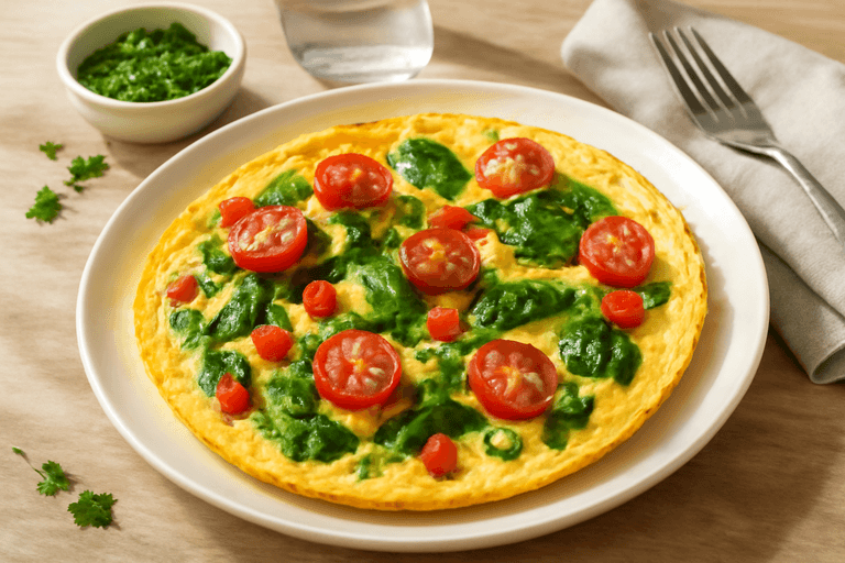 Omletă clasică cu legume de vară