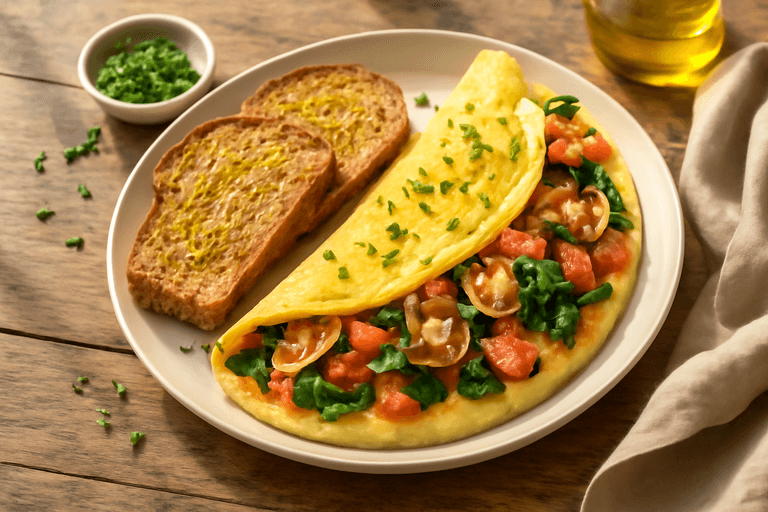 Energie Ontbijt Omelet met Volkoren Toast