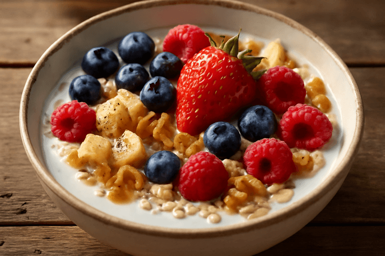 Power-Müsli mit frischen Beeren und Joghurt