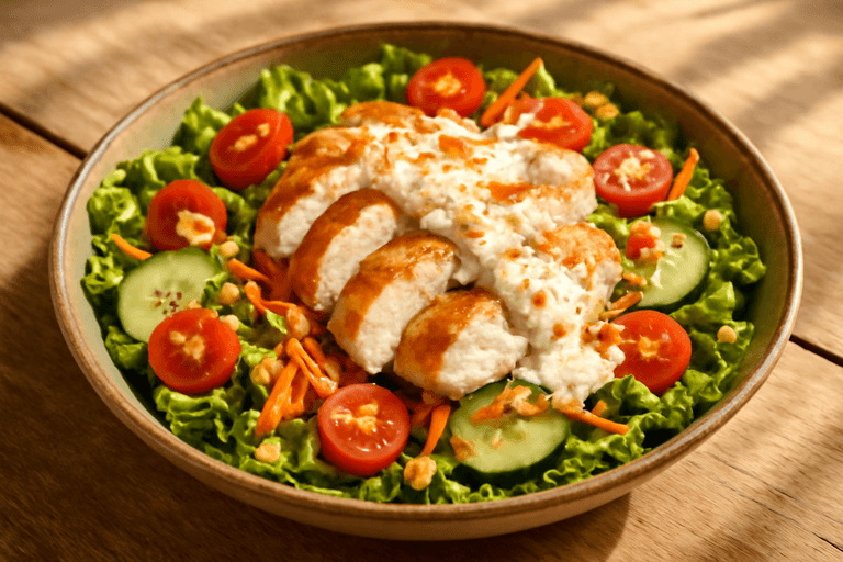 Salade de Poulet Grillé et Légumes Croquants