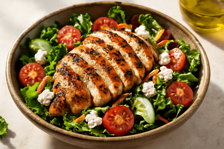 Salată clasică de pui cu legume proaspete