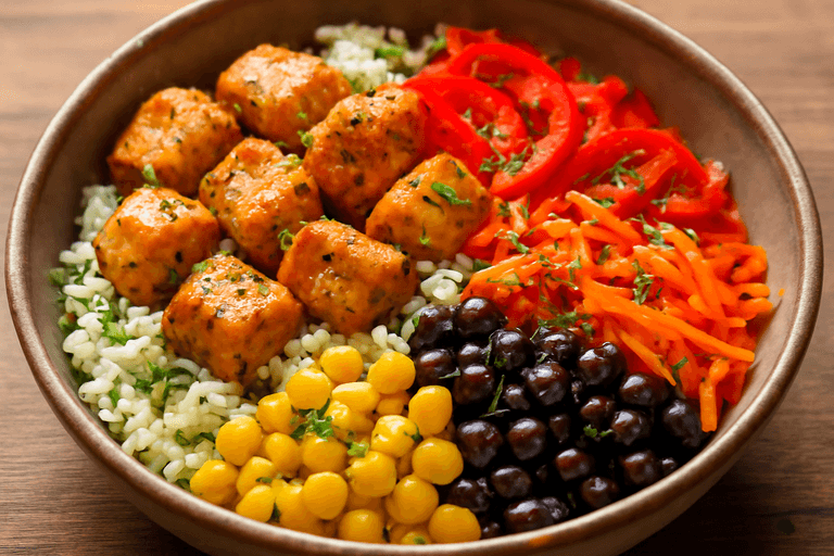 Kraftfull Kyckling- och Ris Bowl