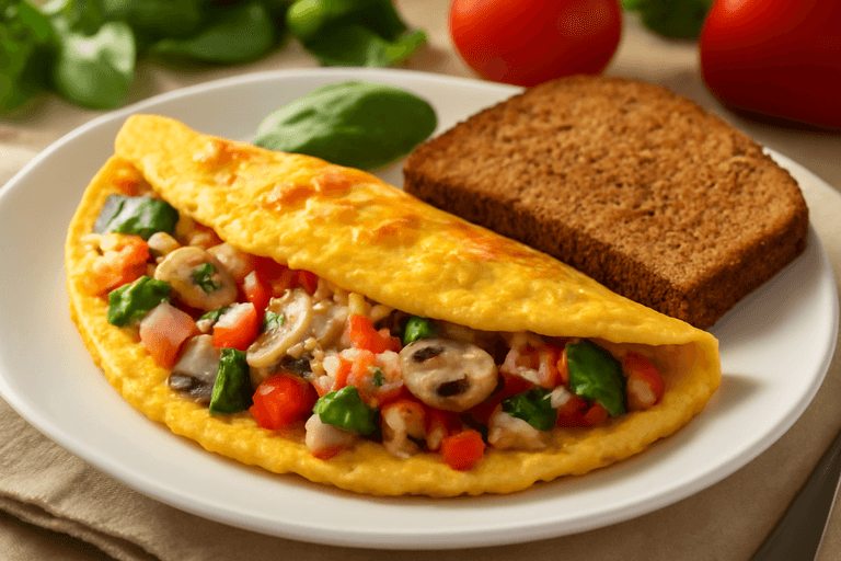 Energie Boost Omelet met Volkoren Toast