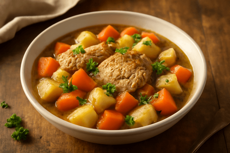 Lätt kycklinggryta med rotfrukter