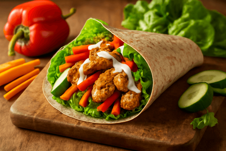 Kolorowe Kurczakowe Wrapy z Warzywami