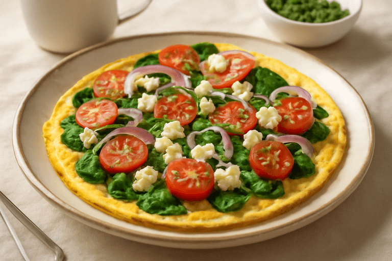 Fräsch Grekisk Omelett med Grönsaker