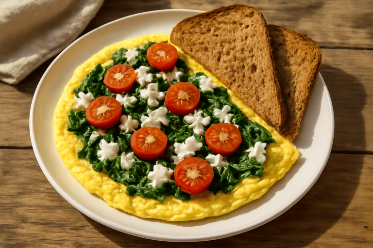 Energigivande Grekisk Omelett med Spenat & Feta