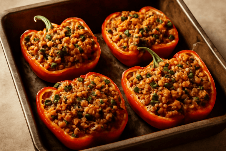 Fylld Paprika med Kalkonfärs & Quinoa