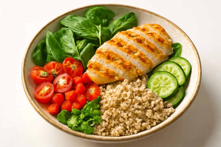 Ensalada Energizante de Pollo y Quinoa