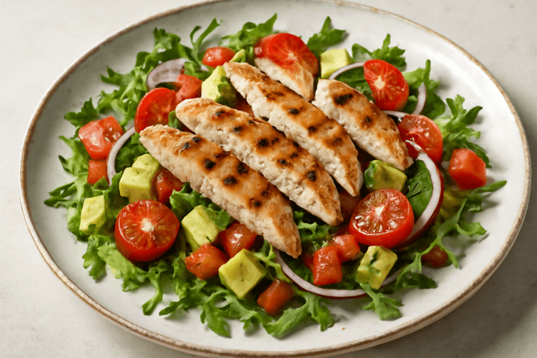 Lekka Sałatka z Kurczakiem i Awokado