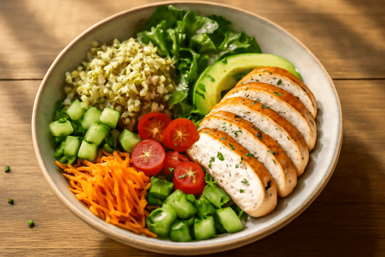 Klassieke Kippensalade met Quinoa en Avocado