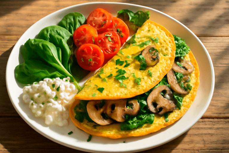 Eiweißreiches Gemüse-Omelett für einen starken Start