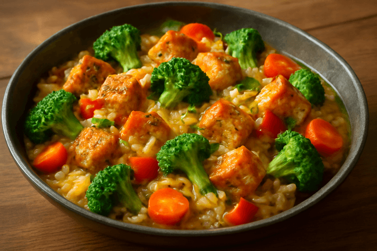 Krachtige Klassieke Kip & Rijst Schotel