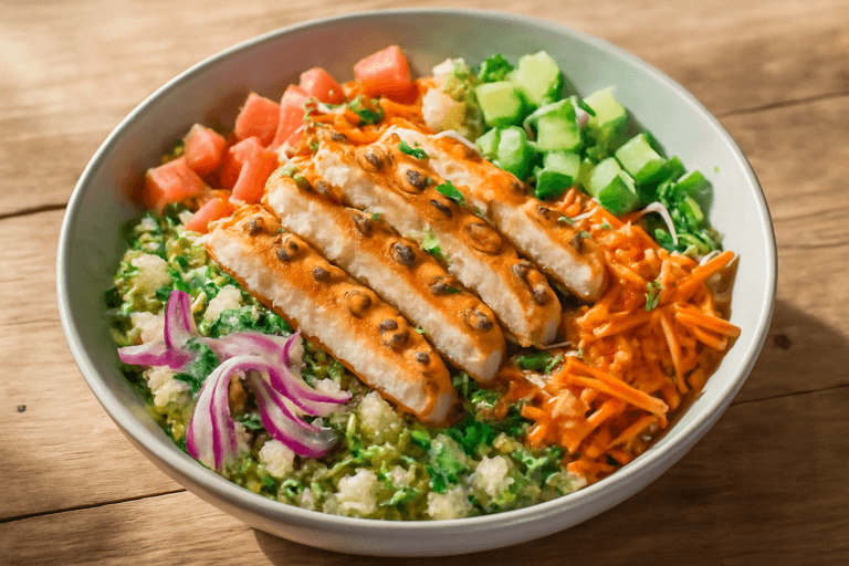 Ensalada Energética de Pollo y Quinoa