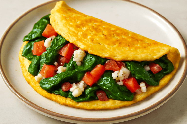 Tortilla de Espinacas y Queso Cottage Fit