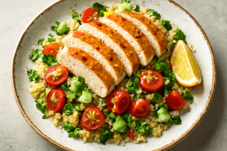 Izgara Tavuklu Kinoa Salatası