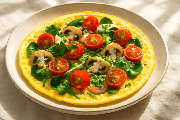Omelette minceur aux légumes de saison