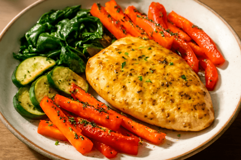 Pollo al Limón con Verduras Asadas