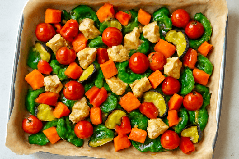 Kleurrijke Kip Groenteschotel