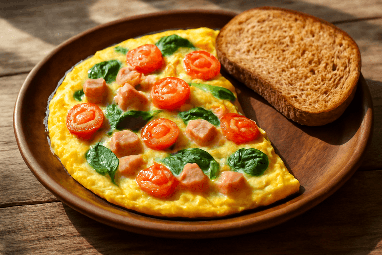 Proteinrik klassisk frokostomelett