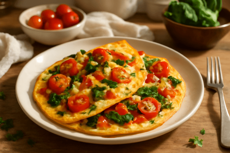 Leichter Gemüse-Omelett-Start