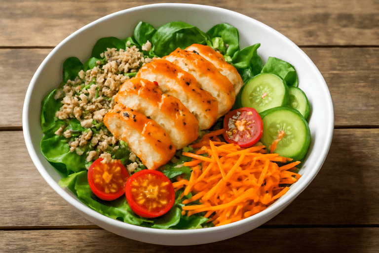 Färgstark Kycklingsallad med Quinoa och Citrusdressing