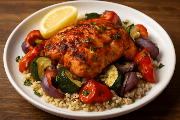 Gekruide Kippendijfilet met Geroosterde Groenten en Quinoa