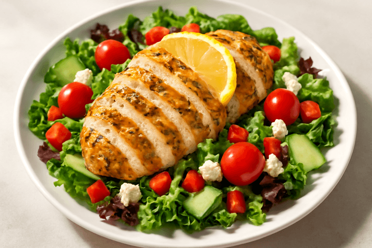 Grilled Lemon Herb Chicken Salad