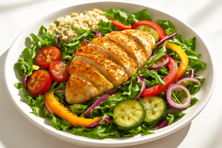 Kyllingsalat Med Quinoa og Friske Grønnsaker