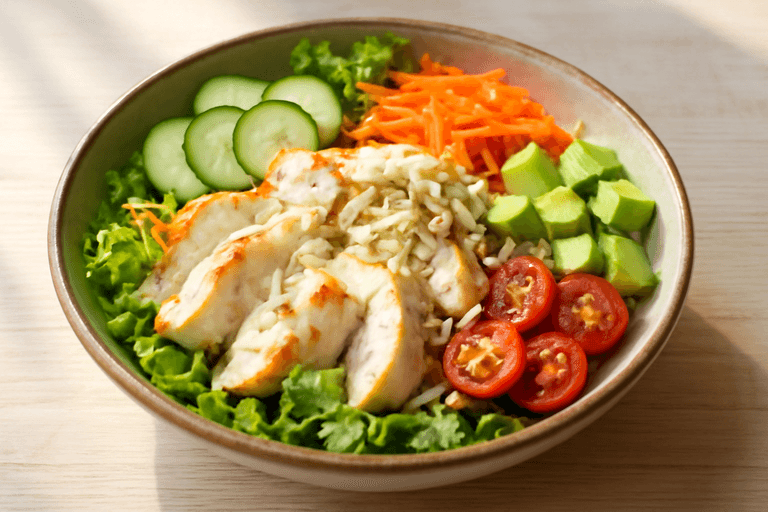 Salade de Poulet Croquante & Légumes Frais