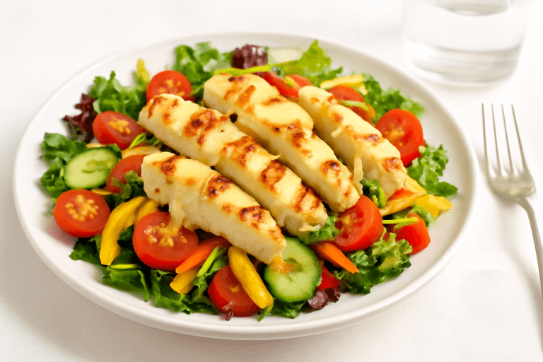 Leichter Hähnchen-Gemüse-Salat mit Joghurtdressing